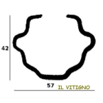 PALO A C ZINCATO 57 X 42 SPESSORE 1,5mm H 2,50 Mt